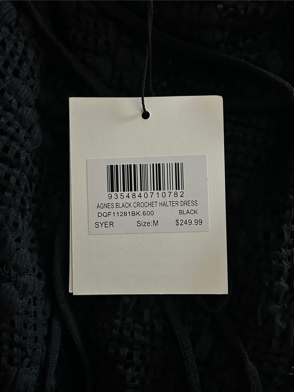 Diish Agnes Black Crochet Halter Midi Dress - Picture 4 of 4